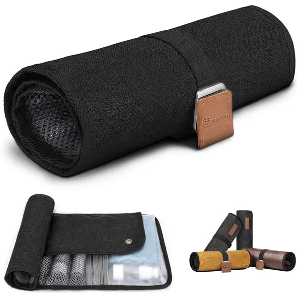 Leather Roll Toiletry Bag