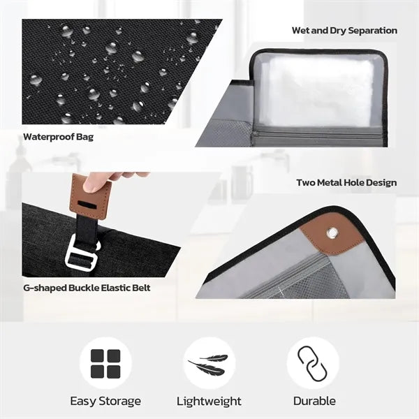 Leather Roll Toiletry Bag