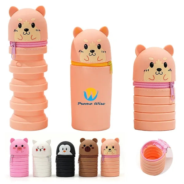 Folding Cartoon Pen Case Stand
