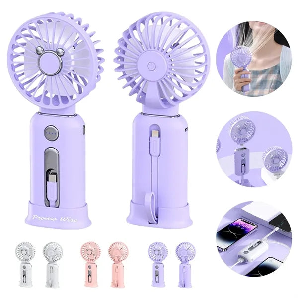 2 in 1 Separated Handheld Fan Power Bank