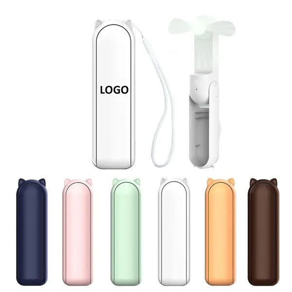 Mini Handheld USB Fan With Lanyard