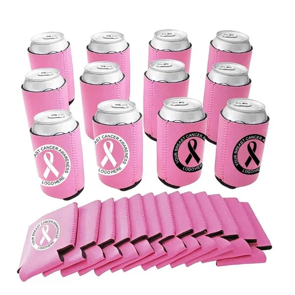 Breast Cancer Awareness Neoprene Can Coolers