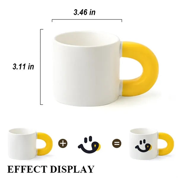 11.16 oz Cute Fat Mugs with Handle