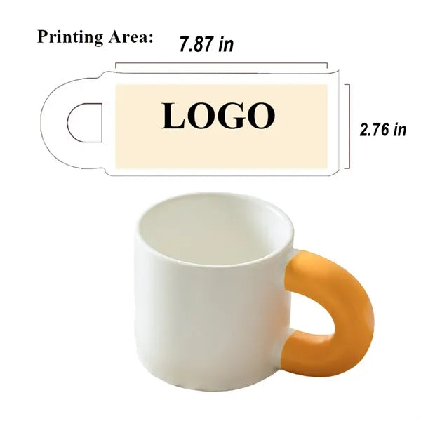 11.16 oz Cute Fat Mugs with Handle