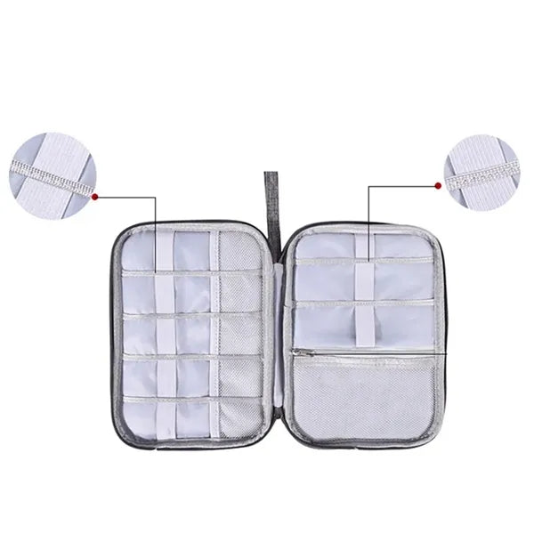 Travel Toiletry Cable Organizer Accessories Bag