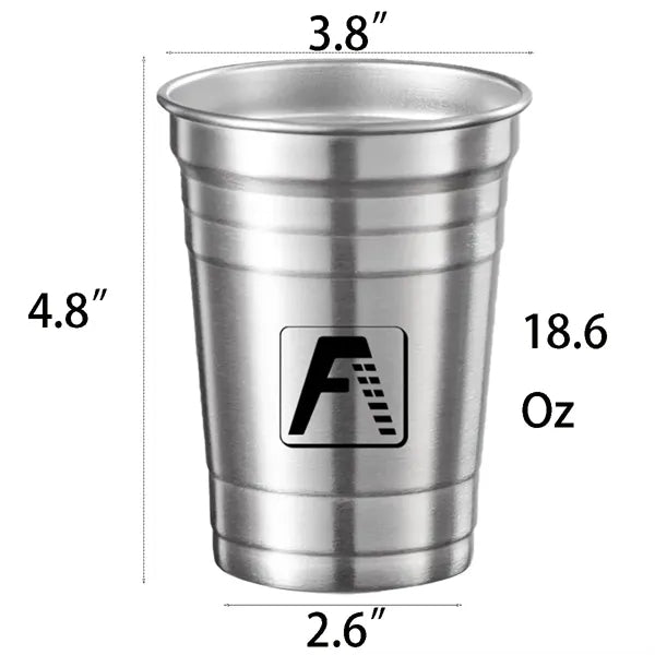 Stainless Steel Pint Cups-18.6 Oz