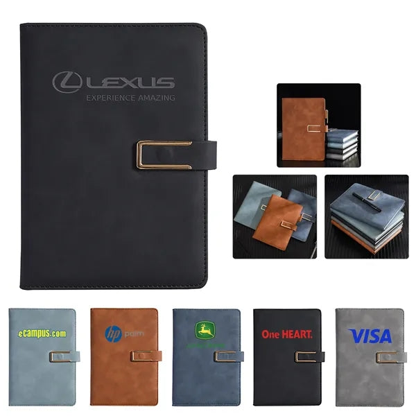 PU Leather Journal with Magnetic Buckle
