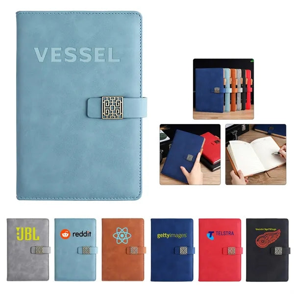 Pu Leather Notebook With Magnetic Buckle
