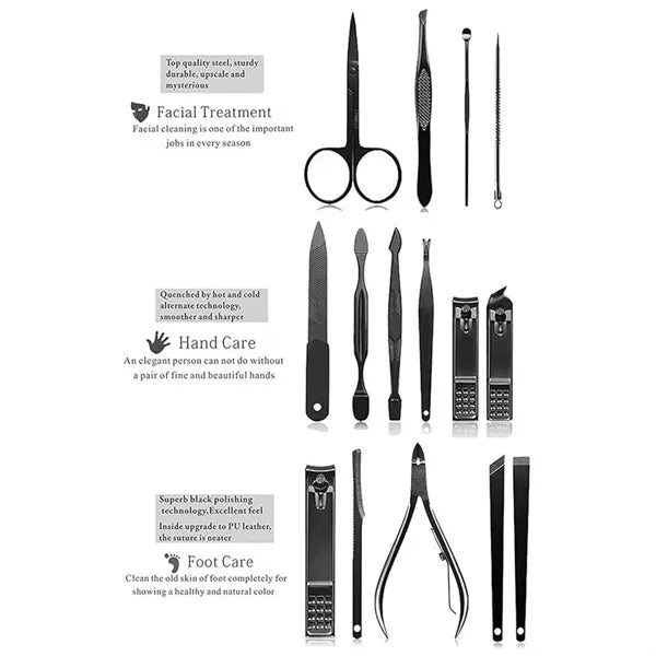 15-Piece Grooming Nail Clipper Set