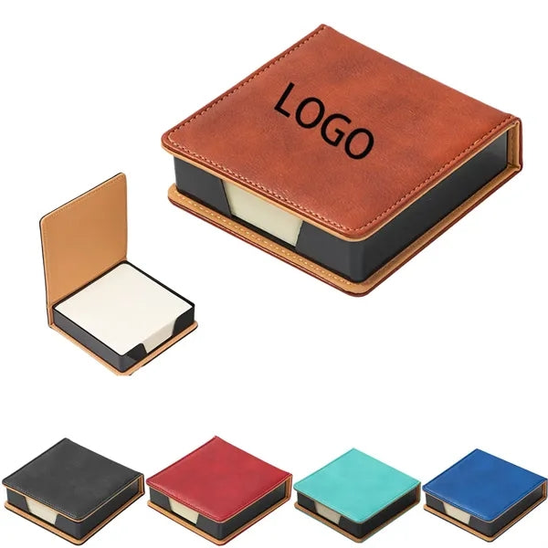 Leather Sticky Note Storage Box