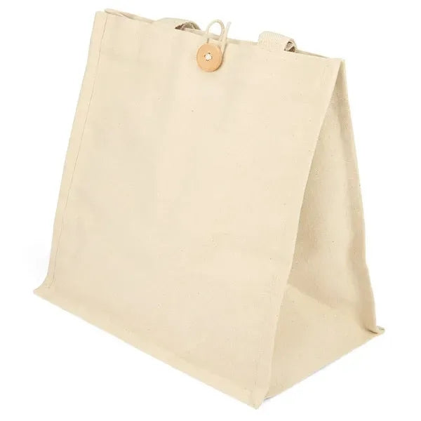 Cotton Tote with Button Closure