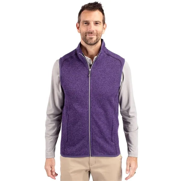 Cutter & Buck Mainsail Sweater-Knit Mens Full Zip Vest