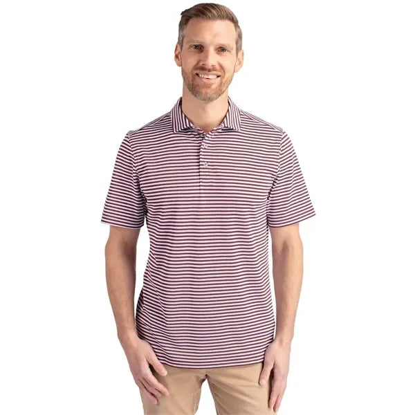 Cutter & Buck Virtue Recycled Stripe Featherlight Pique M...
