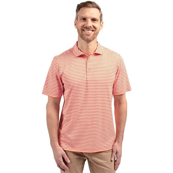 Cutter & Buck Virtue Recycled Stripe Featherlight Pique M...