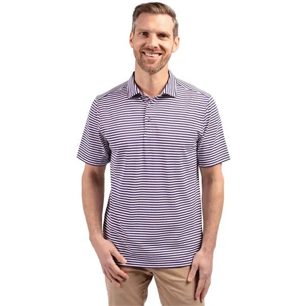 Cutter & Buck Virtue Recycled Stripe Featherlight Pique M...