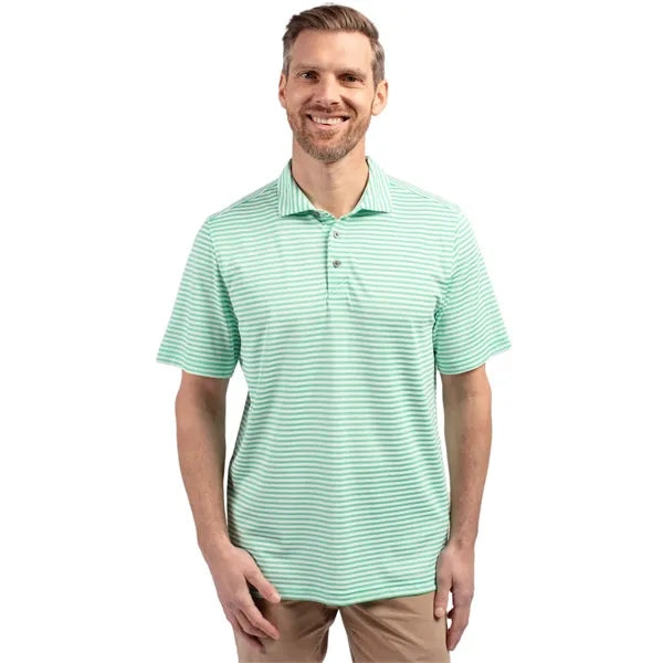Cutter & Buck Virtue Recycled Stripe Featherlight Pique M...