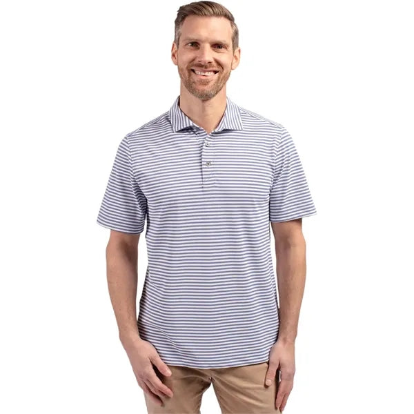 Cutter & Buck Virtue Recycled Stripe Featherlight Pique M...