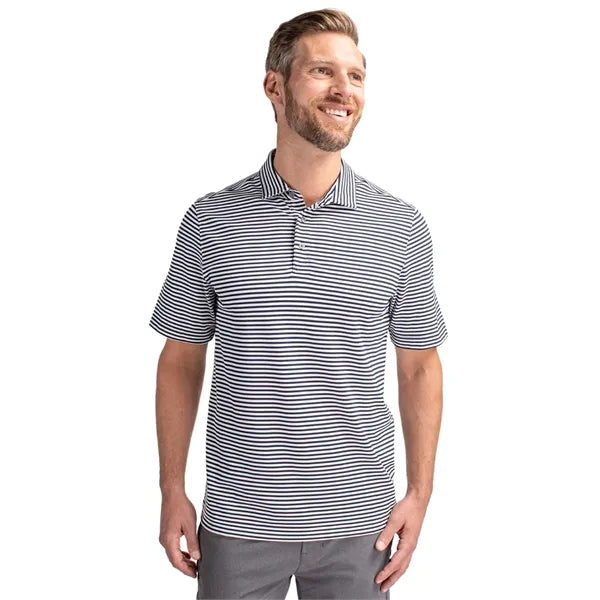 Cutter & Buck Virtue Recycled Stripe Featherlight Pique M...