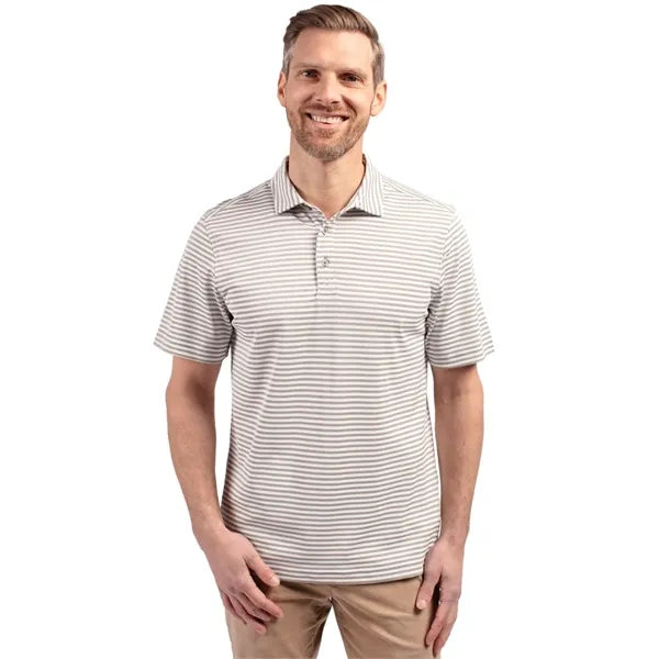 Cutter & Buck Virtue Recycled Stripe Featherlight Pique M...