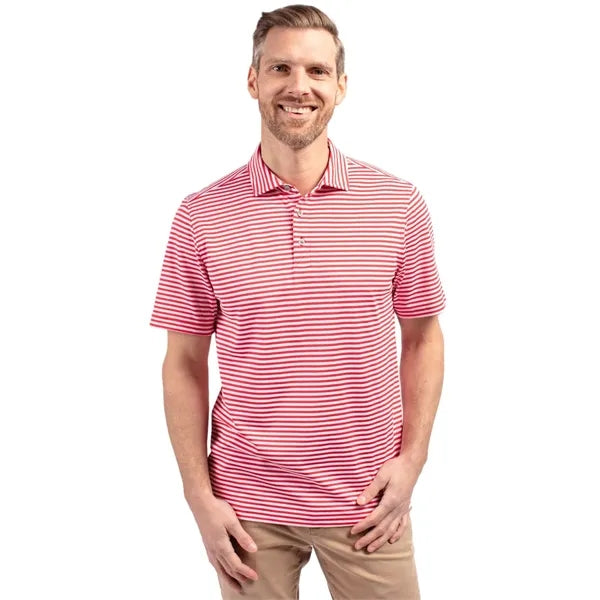 Cutter & Buck Virtue Recycled Stripe Featherlight Pique M...