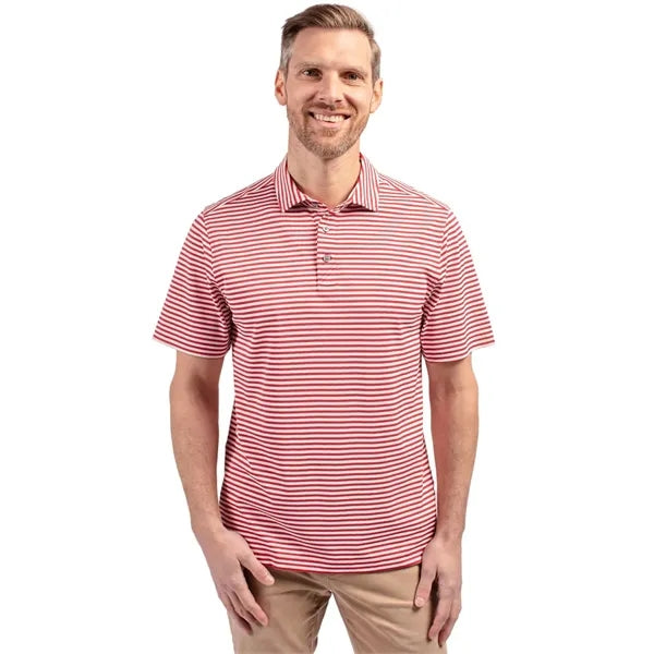 Cutter & Buck Virtue Recycled Stripe Featherlight Pique M...
