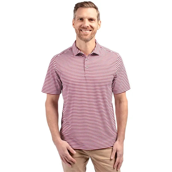 Cutter & Buck Virtue Recycled Stripe Featherlight Pique M...