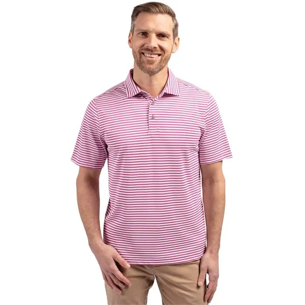 Cutter & Buck Virtue Recycled Stripe Featherlight Pique M...