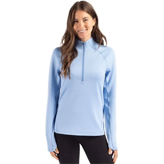 Cutter & Buck Peshastin Recycled GridFleece Womens Half Z...