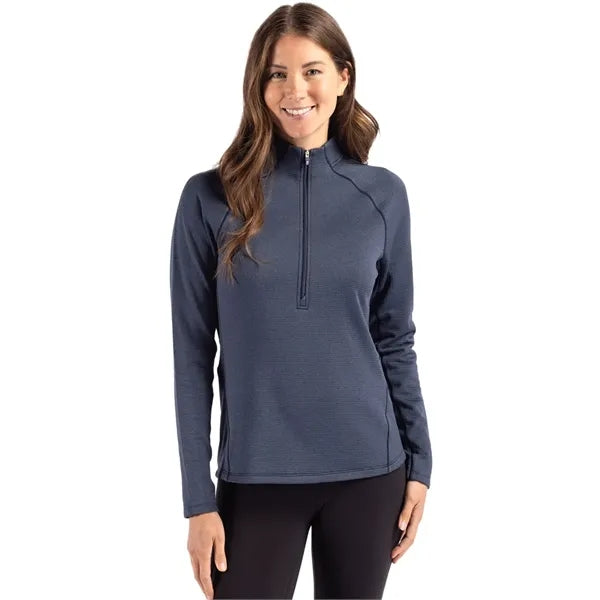 Cutter & Buck Peshastin Recycled GridFleece Womens Half Z...