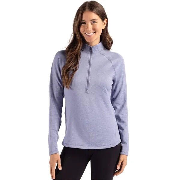 Cutter & Buck Peshastin Recycled GridFleece Womens Half Z...