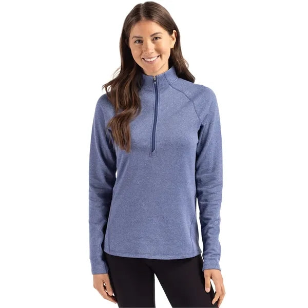 Cutter & Buck Peshastin Recycled GridFleece Womens Half Z...