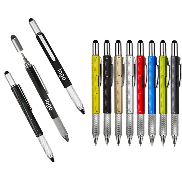 6-in-1 ABS Multitool Tool Stylus Ballpoint Pen