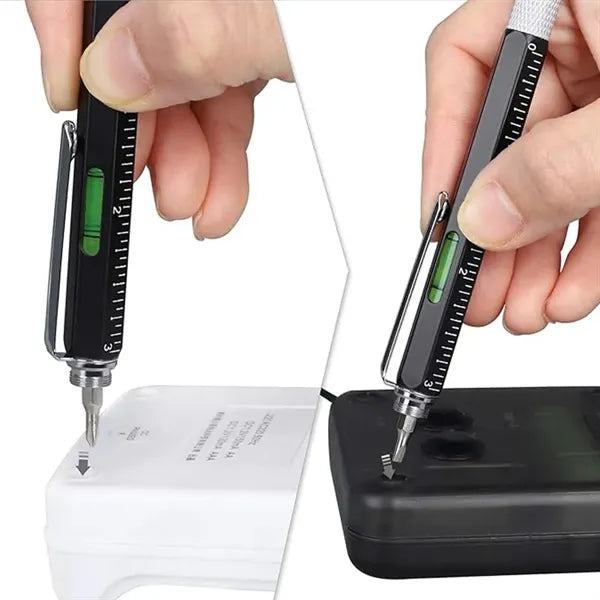 6-in-1 Metal Multitool Tool Stylus Ballpoint Pen