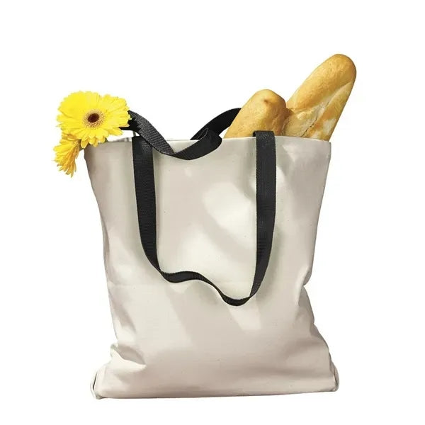 Canvas Tote with Contrasting Handles