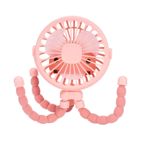 Mini ABS Handheld Flexible Octopus Fan With Led Light