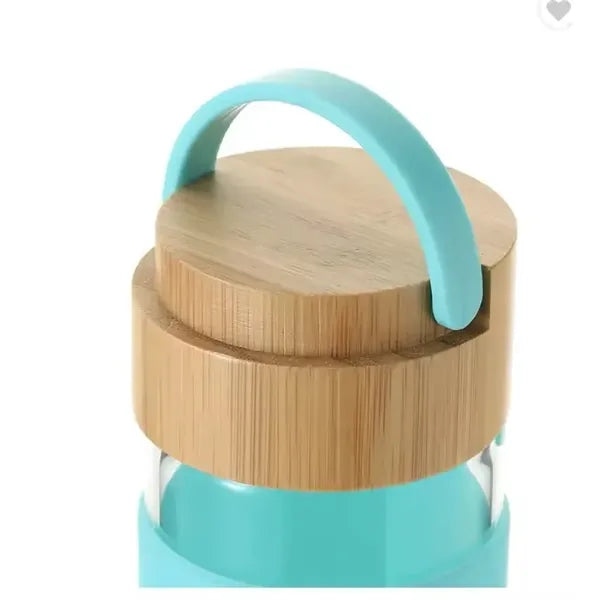 Glass Water Bottle Travel Infuser Mug with Silicone Sleeve