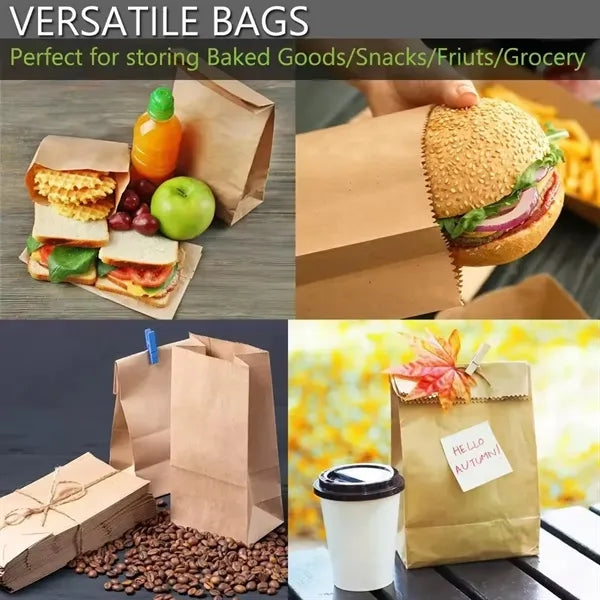 Eco Friendly Greaseproof Takeaway Food Packing Paper Bag