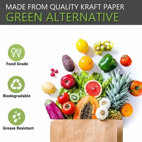 Eco Friendly Greaseproof Takeaway Food Packing Paper Bag