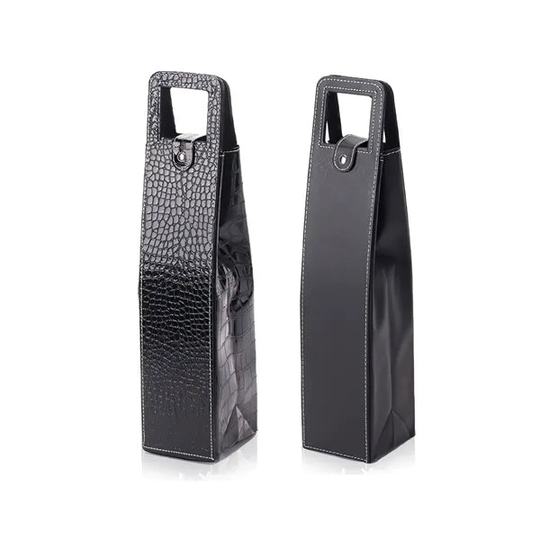 One Bottle PU Leather Wine Gift Bag