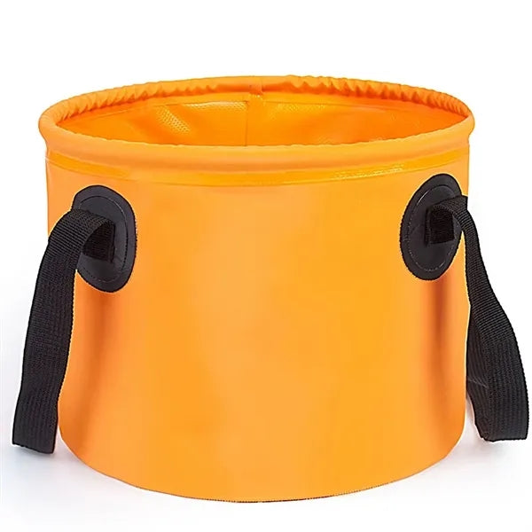 9L PVC Tarpaulin Camping Picnic Collapsible Water Bucket