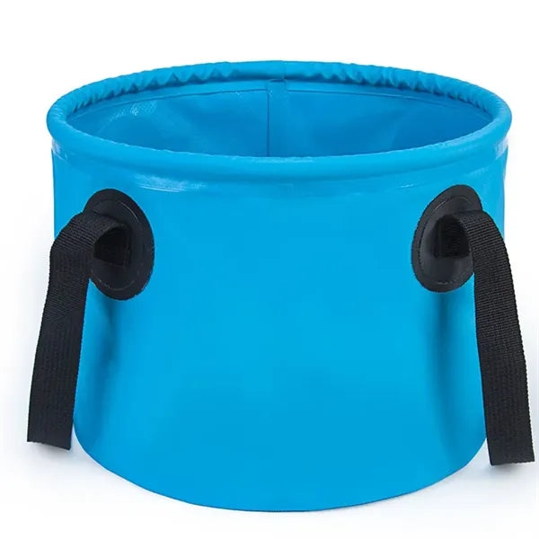 9L PVC Tarpaulin Camping Picnic Collapsible Water Bucket