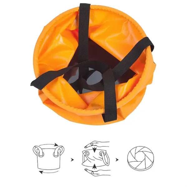 9L PVC Tarpaulin Camping Picnic Collapsible Water Bucket