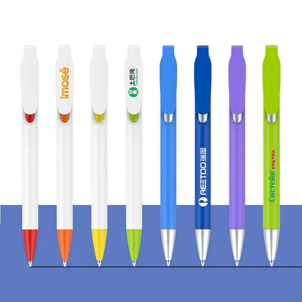 Plastic Clip Retractable Ballpoint Pen