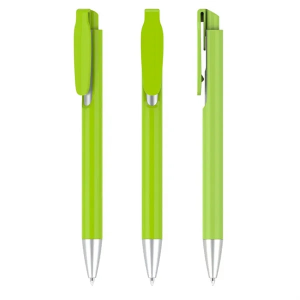 Plastic Clip Retractable Ballpoint Pen