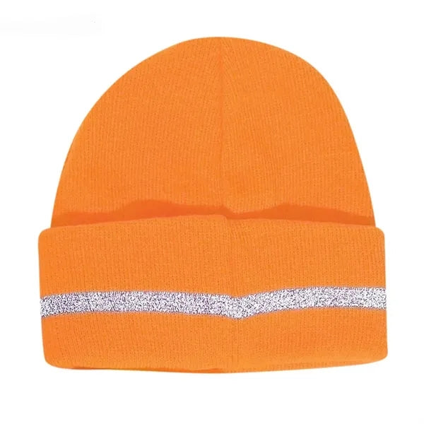 Vivid Knit Beanie with Reflective Stripe