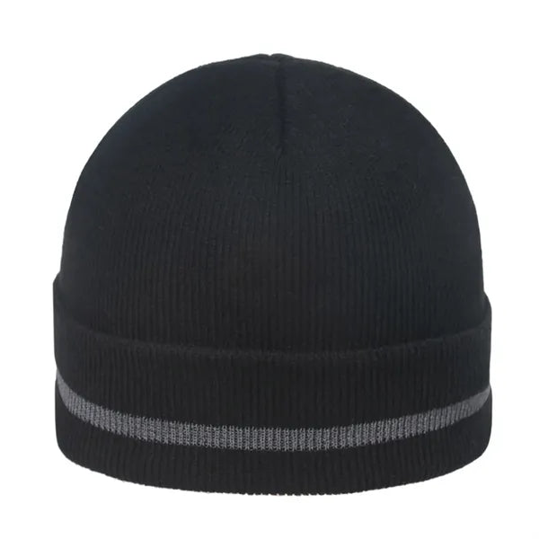 Vivid Knit Beanie with Reflective Stripe