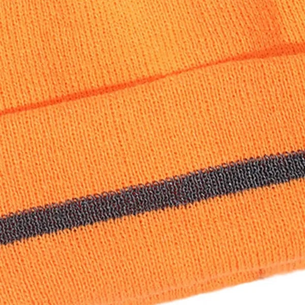 Vivid Knit Beanie with Reflective Stripe