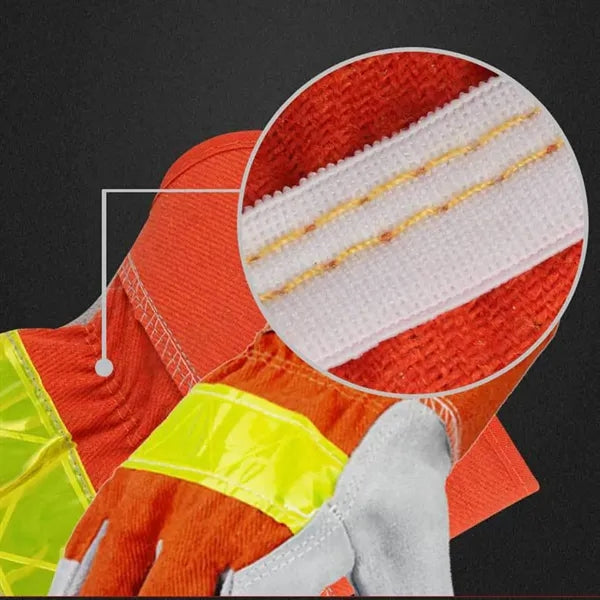 Welding Gloves w/ Reflective Strap