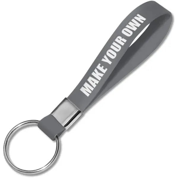 Soft Glow In The Dark Silicone Wristbands Loop Keychain