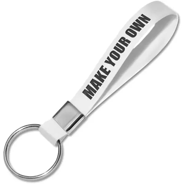 Soft Glow In The Dark Silicone Wristbands Loop Keychain